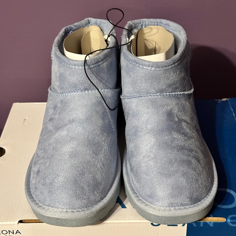 Women’s Arizona Jean Co Light Blue Suede Ankle Boots